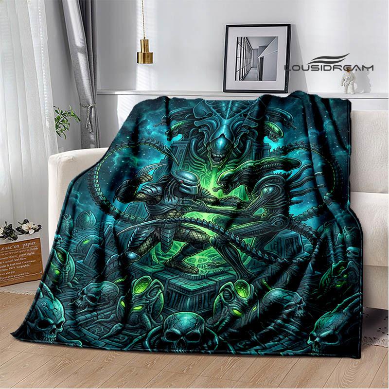AVP Alien Vs Predator Blanket Picnic Blanket Warm Blankets Outdoor Blanket Home Bed Linings Blankets for Beds Birthday Gift