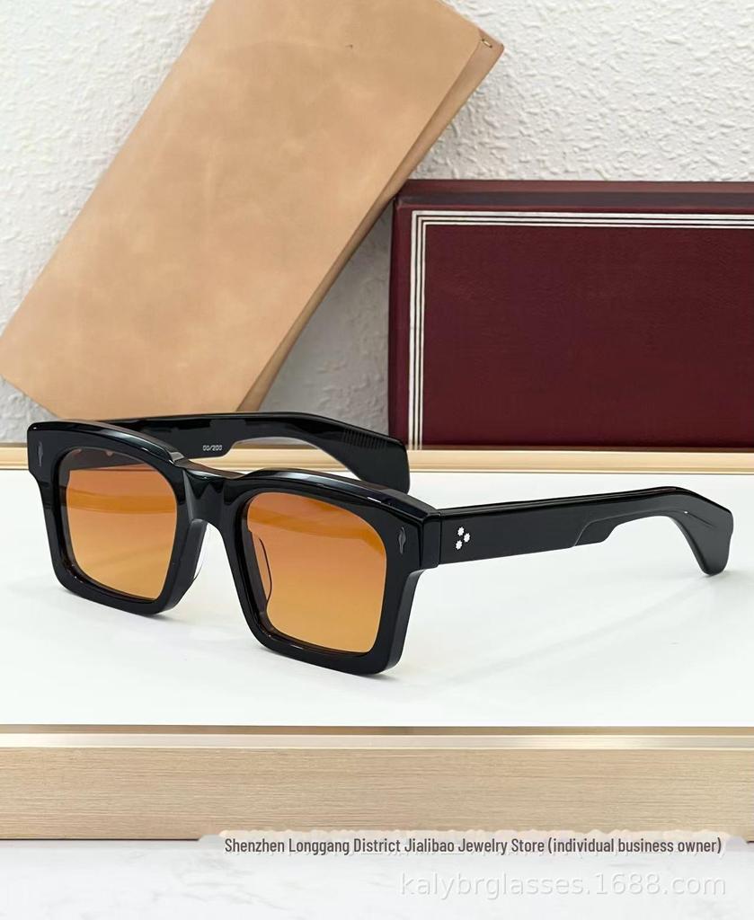 JACQ JMM KAINE Retro Square Frame Unisex Sunglasses