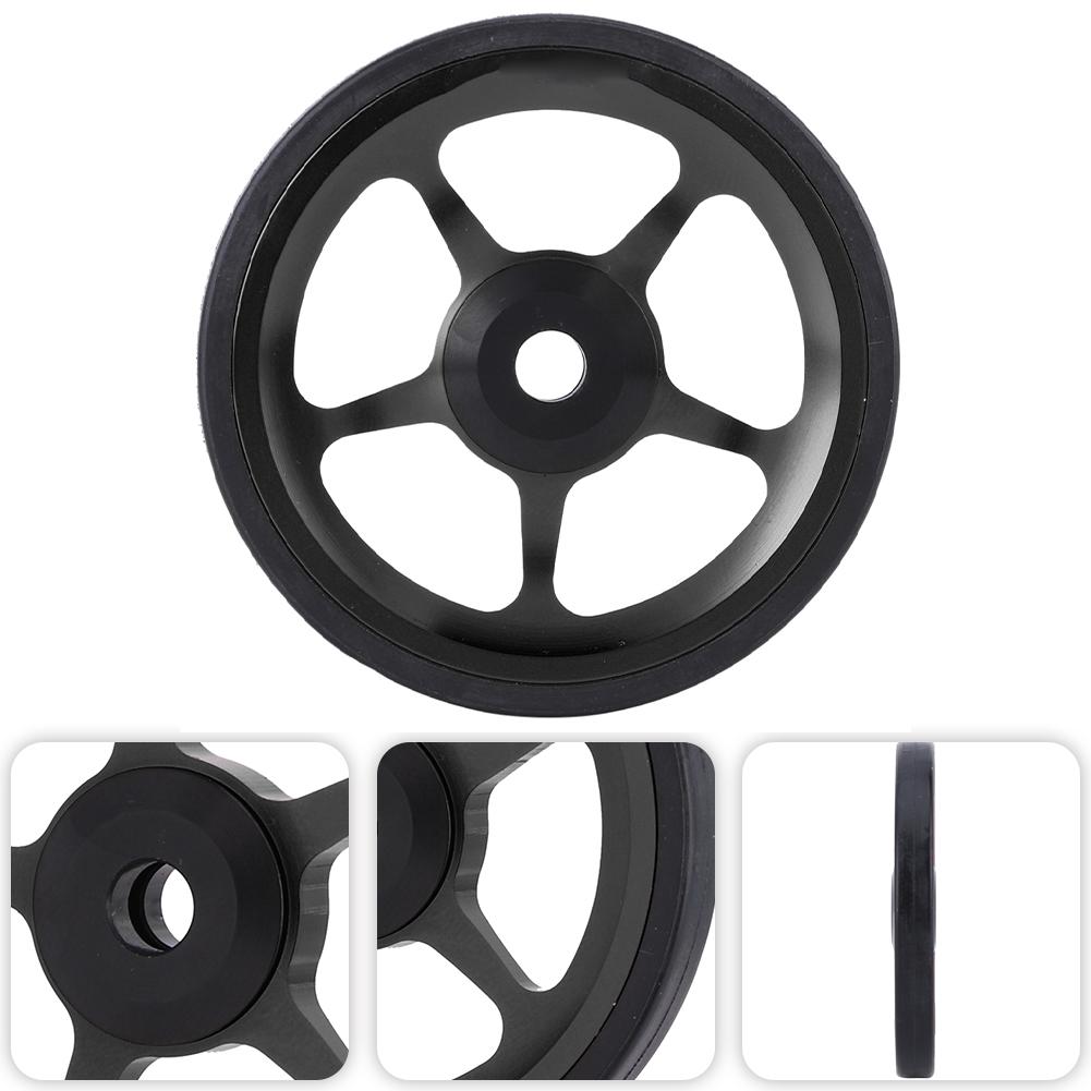 Sykkel som kan klappes sammen Aluminium Lett Hjul Sykkel med Skyvehjul og Monteringsskrue Svart