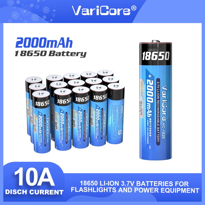 VariCore VC-1820 18650 2000mAh 3.7V Power Rechargeable Lithium Battery  for Electric Tools+DIY Pointed