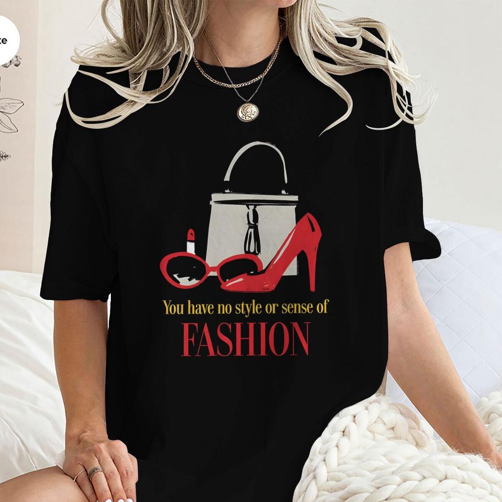 American Style Retro Movie Print T Shirt Women Y2K Basic T Shirts 100 Cotton Crew Neck Hip Hop Tee Shirt