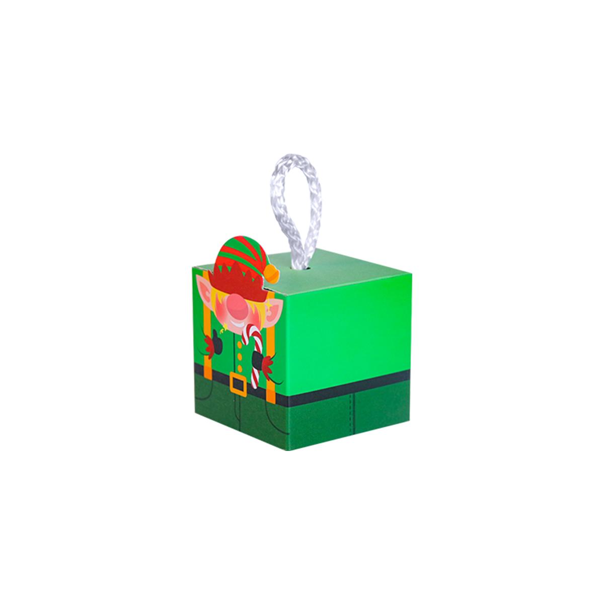 

10pcs Christmas Gifts Box Cookies Candy Box xmas tree hanging Christmas Decorations For Home 2025 Navidad Natal New Year Gifts 5x5x5cm