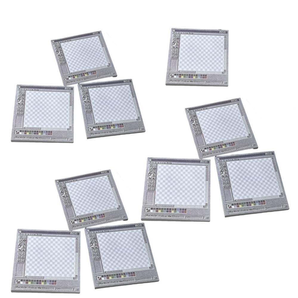 500Sheets Retro Memo Pad Creative Sticky Notepad Vintage Computer Sticky Notepad  Drawing Writing Grid model