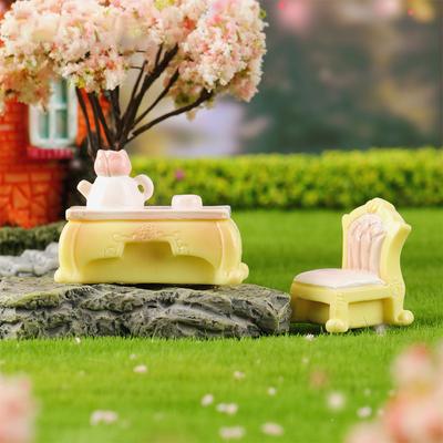 Cute Cartoon Garden Resin Miniature Figurine Ornament Creative Micro Landscape Decoration DIY Home Decoration Accessories Gifts