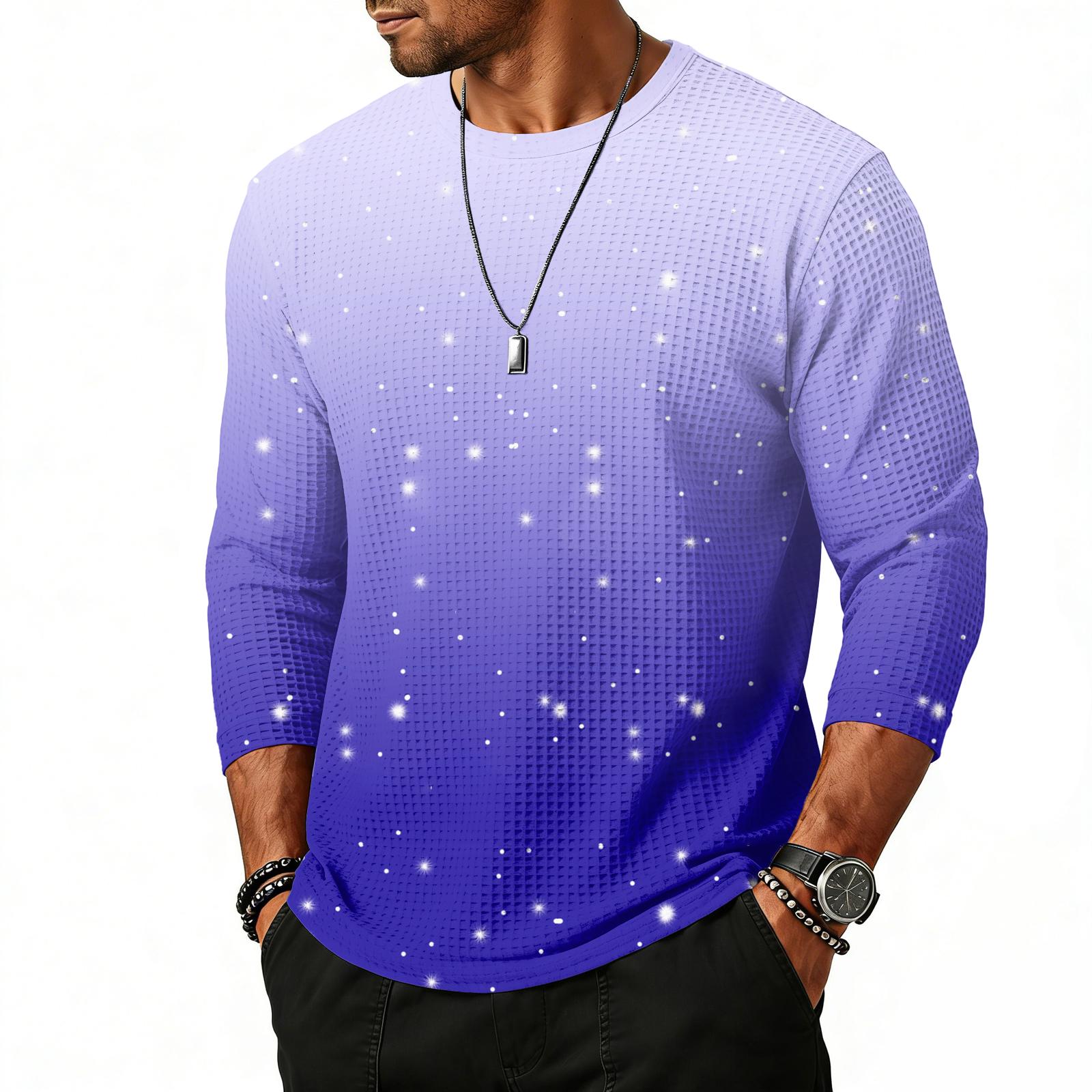 

Men s Raglan Sleeve Three-quarter Sleeve Top XXL синій