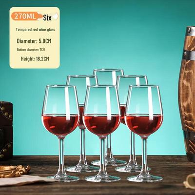 Crystal Glass Wine Decanter & Tempered Wine Glass Set
