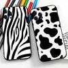 Milk Cow Zebra Strip For iPhone 13,17,11,12,16,14,15,Plus,Pro Max Soft Silicone Black Phone Case