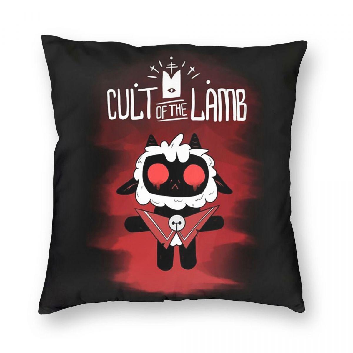 

Cult Of The Lamb Гра Аніме Квадратна Наволочка Наволочка Подушка Декоративна Подушка для Дому Спальні Автомобіля 50cm x 50cm