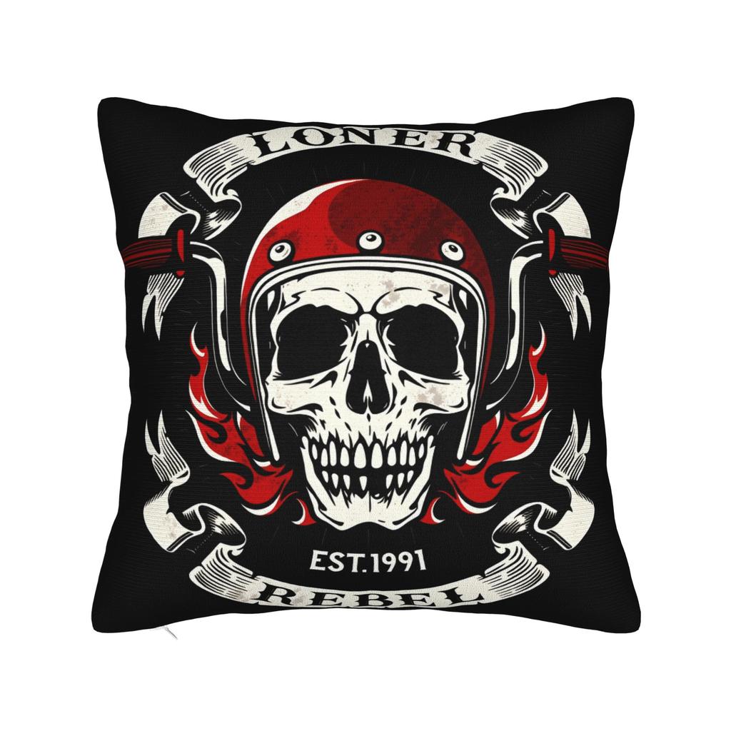 Black Grey Skull Face Día De Los Muertos Pillowcases Novelty Pillow Case For Sofa Home Decor Soft Pillow Cover