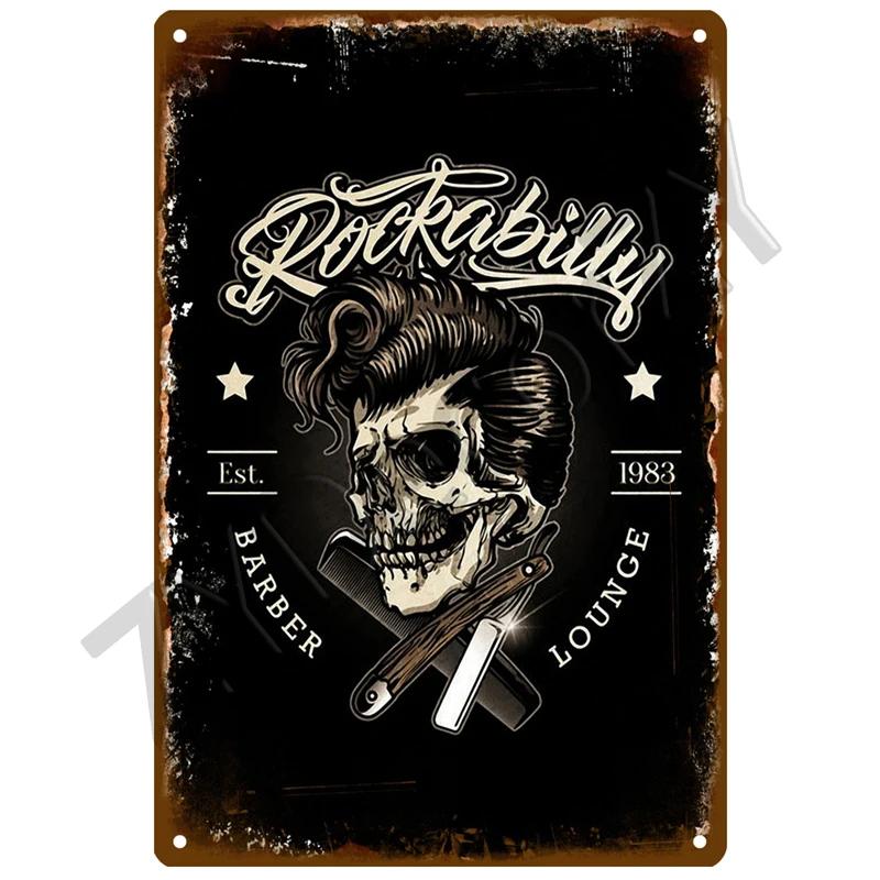 Vintage BARBER SHOP Metal Sign Poster Cafe Bar Pub Tin Sign Plaque Retro Haircut and Shave Beard Iron Plates Printing Home Decor