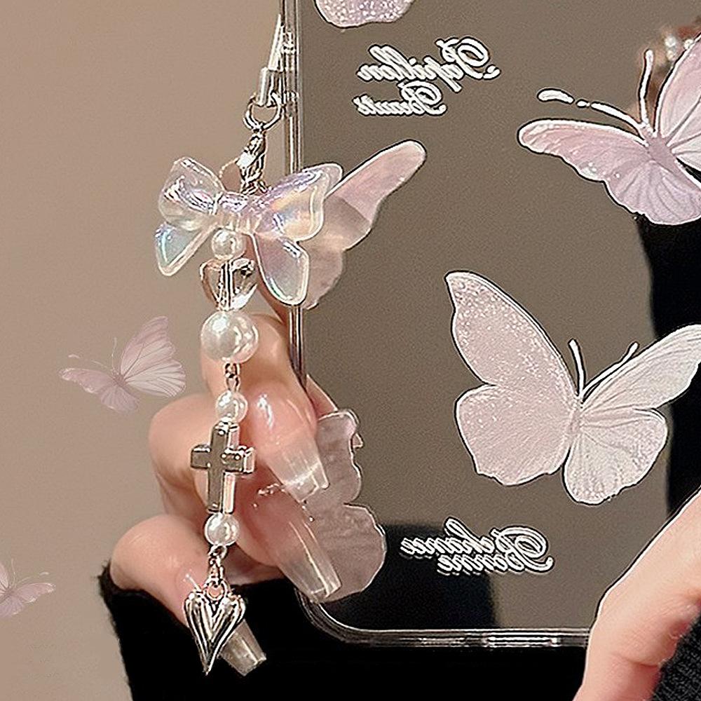 Colorful Chain Mobile Phone Case Lanyard for Apple/For Huawei Portable Wrist Strap Rope Personalized Ins Dopamine Pendant