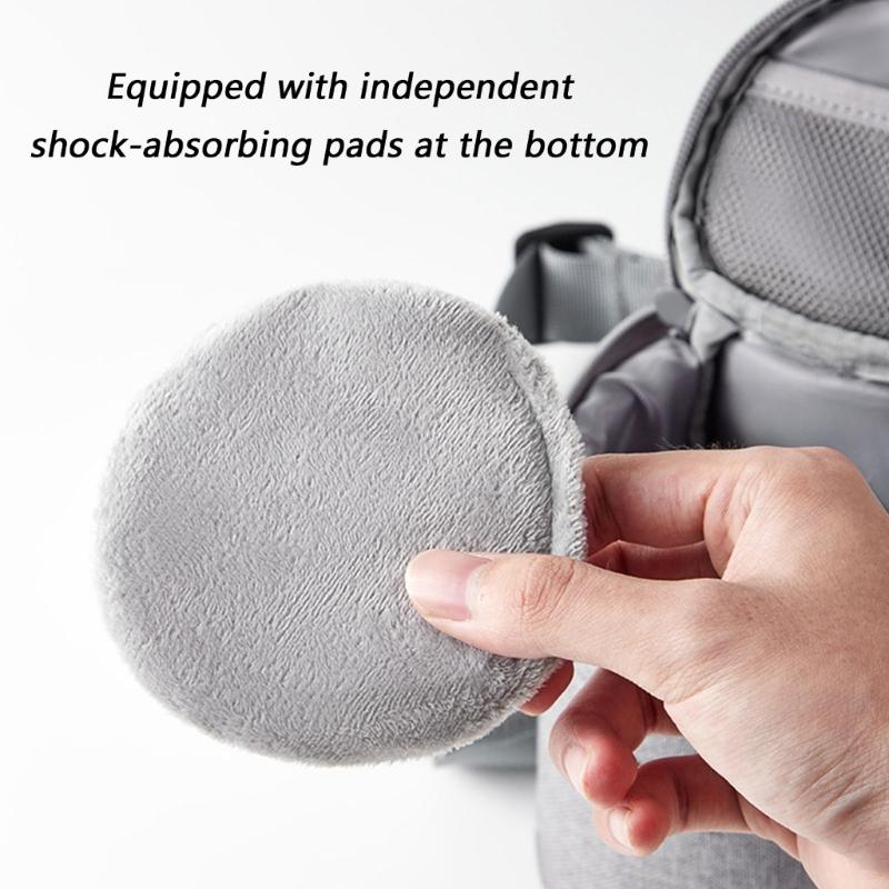 Portable Lens Storage Bag Cylindrical Design Featuring Oxford Cloth Protect Equipment from Scratches and Moisture