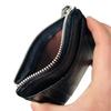Black Lichee Pattern Leather Multi-purpose Card Wallet Unisex Small Zipper Coin Purse Men's Credit Card Bag ID Card Holders