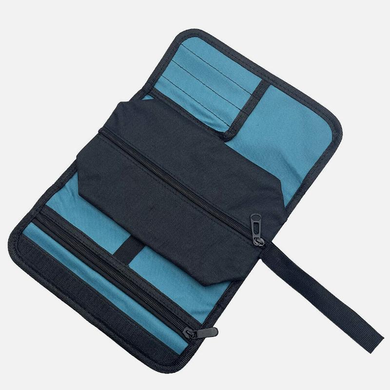 Portable Tool Roll Bag Cosmetic Stationery Zipper Tool Bag Organizer Durable Multi-Purpose Electronic Tool Kit Pouch Bag