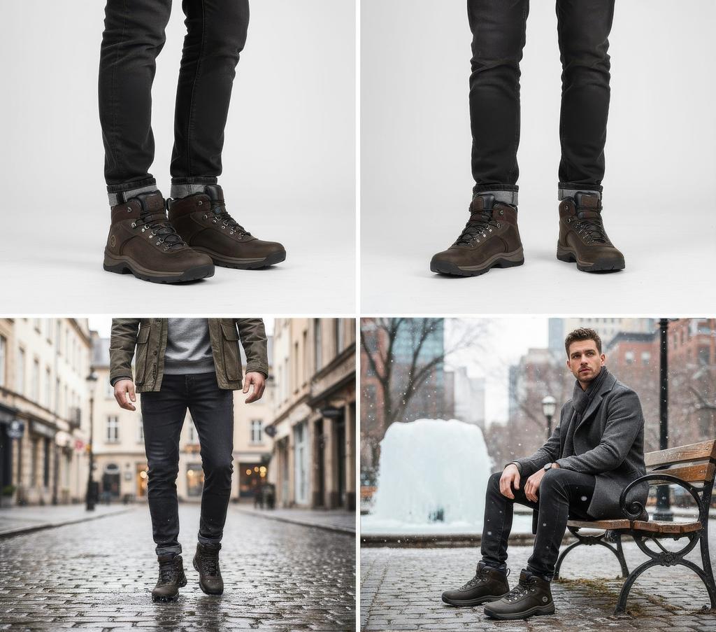 Timberland Flume Mid WP Boot Waterproof - Herren Winter Stiefel Schuhe Leder Braun TB118128-242 ORIGINAL