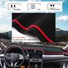 Dashboard Cover Dash Cover Mat Pad Carpet Custom Fit for Honda Civic Coupe Sedan/Hatchback 2016 2017 2018 2019 2020 2021 Accessories Anti-Skid Center