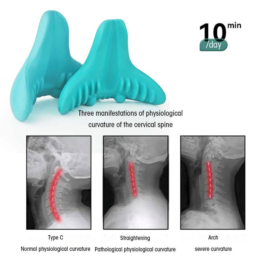 PC Kissen Zervikale Traktion, Zervikaler Muskelrelaxator Massagegerät, Schulter Nacken Traktion Korrektur zur Linderung Wirbelsäulenausrichtung