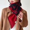 Long Knit Scarf Women Autumn Winter Double Layer Cold Proof Warm Neck Warmer Versatile Neck Cover