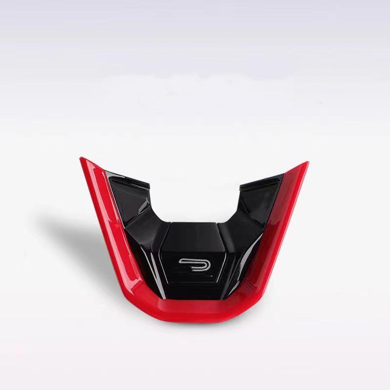 

For Volkswagen Tayron 2025 Accessories Steering Wheel Center Trim Cover Chrome Car Interior Upgrade R Letter Stereo Styling Red R Letter