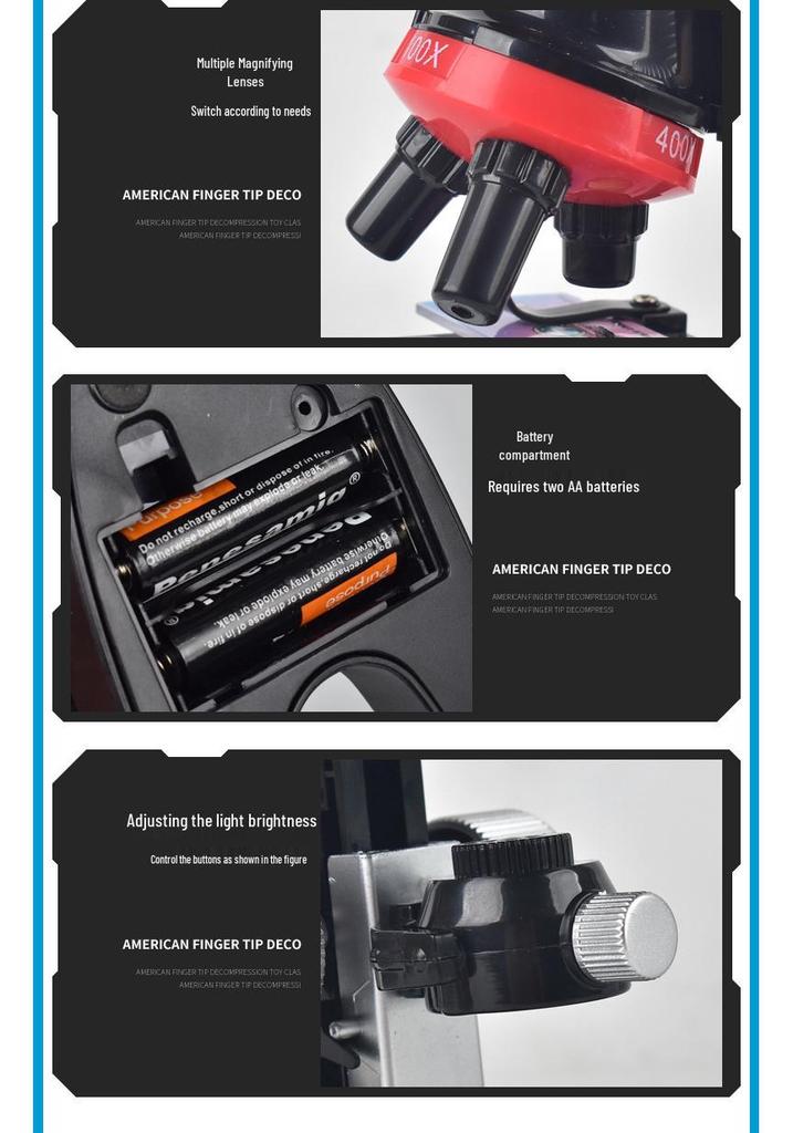 HD Biological Microscope for Kids – Educational Science Toy with High Magnification for Students