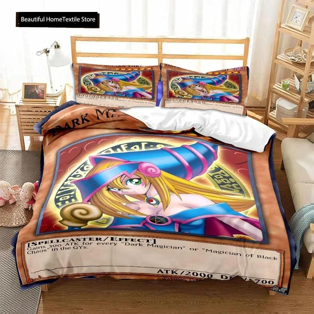 Luxury New 3D Print Anime Yu Gi Oh Card Duvet Cover Set Blue Eyes White Dragon Cartoon Bedding Sets King Size Cover Sets