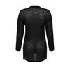 Navy Blue Openwork Knitwear Sweater Tctaw22ak0089