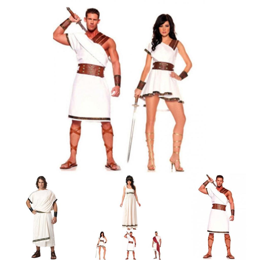 New Halloween Arabian Prince Greek Goddess Queen Princess Couple Cosplay Costumes For Stage Performance In Various Sizes And Colors