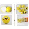 12Pcs Novelty Practice Golf Balls Funny Yellow Practice Golf Balls Lovely Emotion Face Golf Balls Golf Accessories