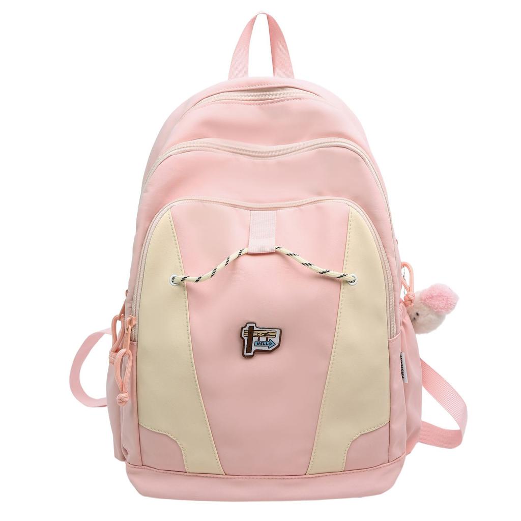 Schoolbag High Value College Style Backpack Ins Casual Trend Large Capacity Color Matching Korean School Bag Fashion Travel Backpack