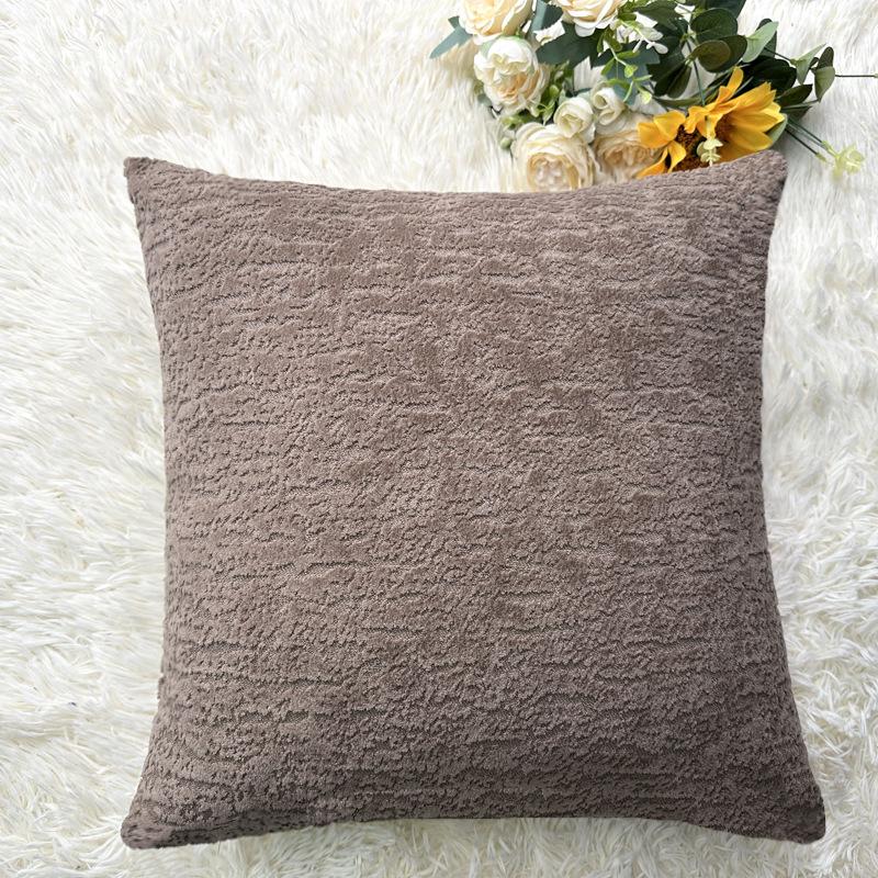 2PCS Soft Chenille Bamboo Throw Pillow Covers. Solid Color Decorative Cushion Covers with Zipper Closure Suitable for Sofa Bed Living Room Decoration