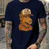 Retro Tshirt 80s Retro Style Alf Fun Tshirt Suitable For Nostalgic Enthusiasts Unisexs Tshirt Round Neck Short Sleeve
