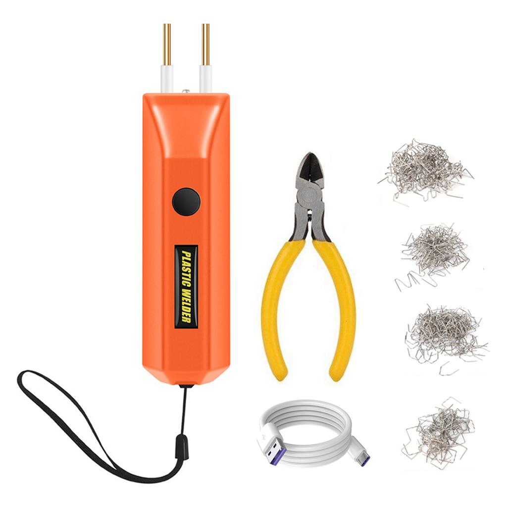 Plastic Welder, Cordless Handheld Plastic Welding Kit with 400PCS Staples, Portable Mini Welding Machine for Car Bumper