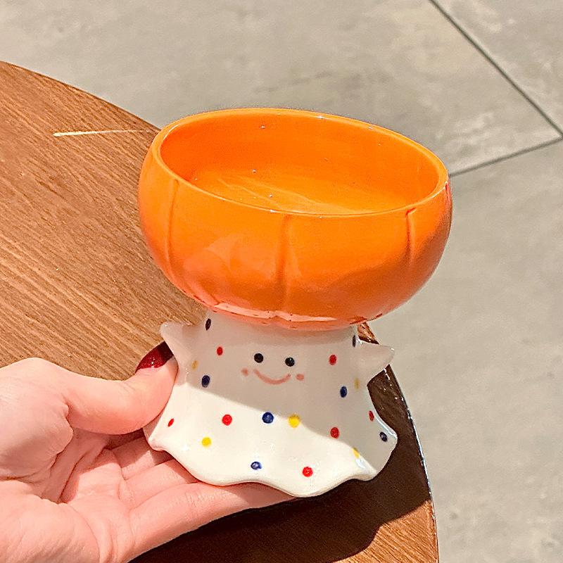 

Cute pumpkin mug Halloween gift funny ghost ceramic water cup birthday gift box for boys and girls 301-400ml