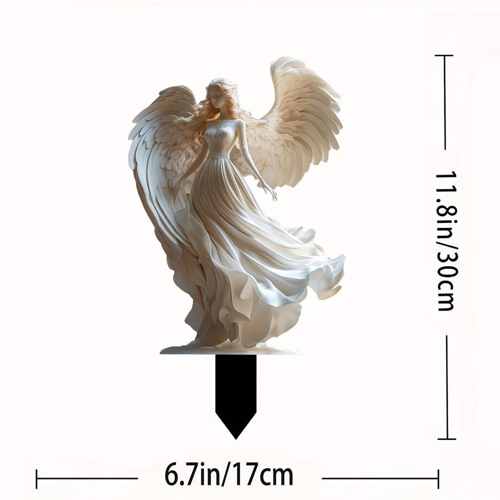 Angel Garden Stake Fairy Accessories Planter Collection Cute Plaque Sign 2D