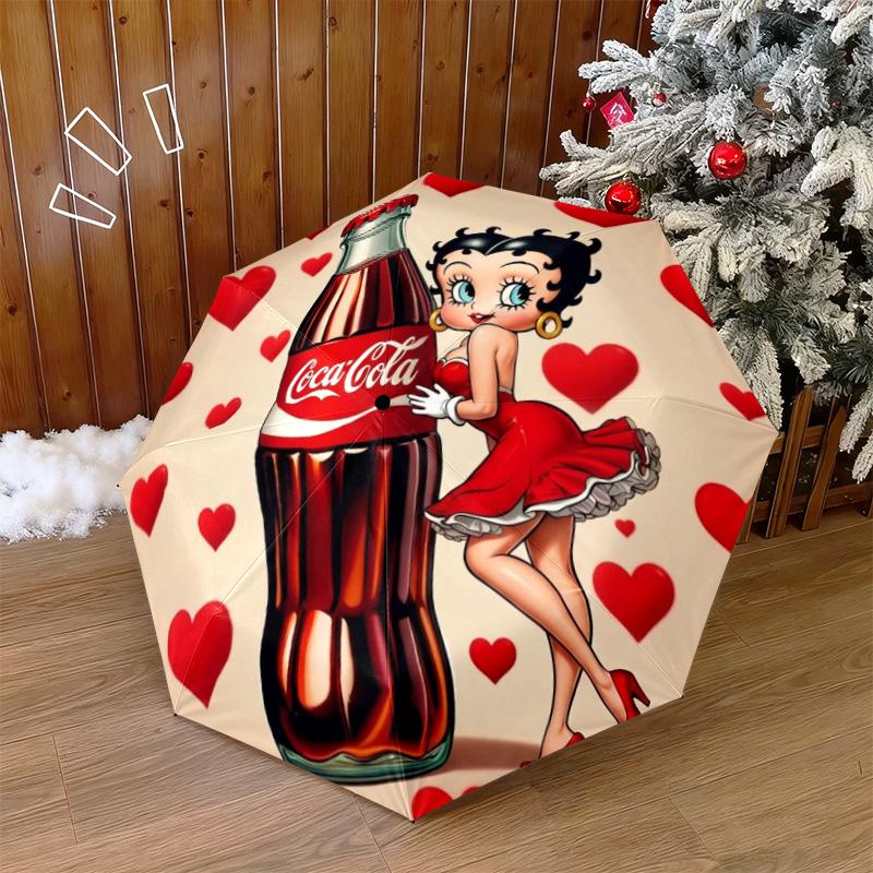 Christmas Gift Halloween Theme Bear Truck Coca Cola umbrella is suitable for all seasons, including home travel and outdoor activities Y17