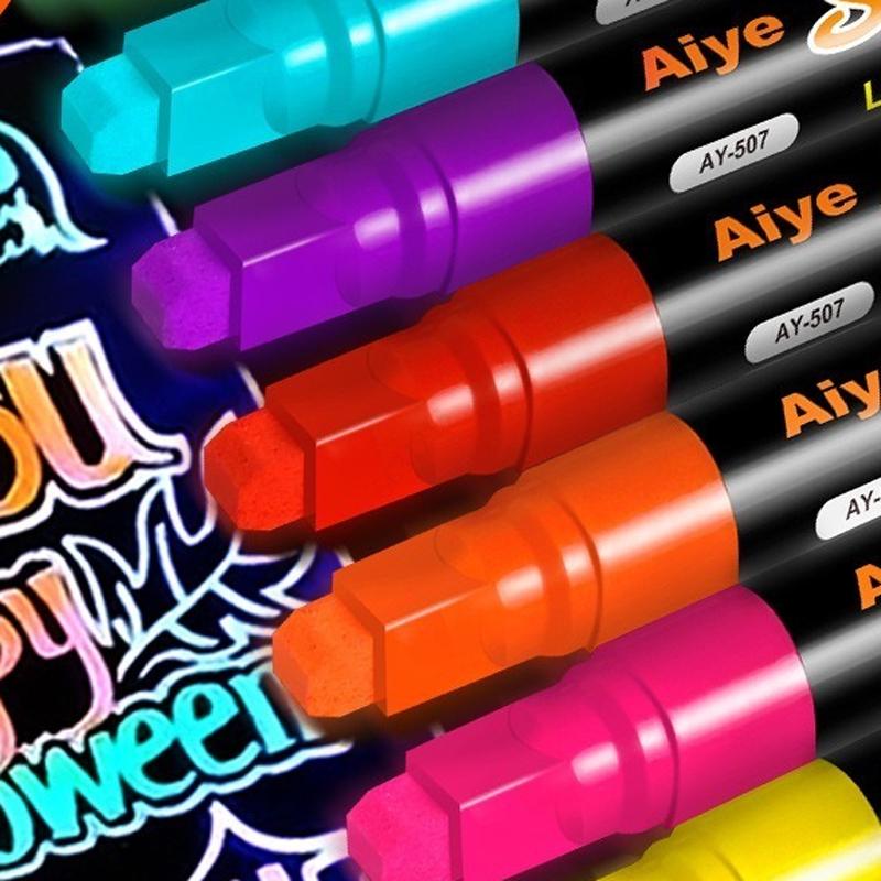 8 Colors White Liquid Chalk Erasable Pen set Marker For Glass Windows Electronic Blackboard Chalkboard Window White Pen