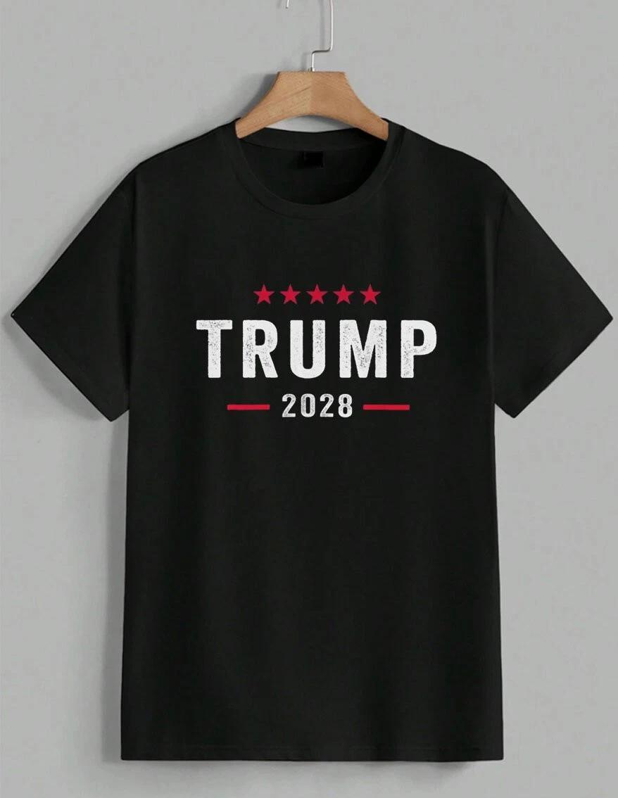 Trump 2028 Election Campaign T-Shirt Conservative Republican Graphic Unisex XXL