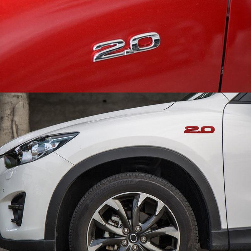 3D 2.0 for Car Fender Side Trunk Nameplate Decal Emblem Badge Sticker