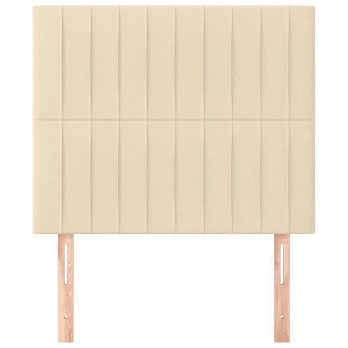 VidaXL Headboards 2 Pcs Cream 90x5x78-88 Cm Fabric 3116557