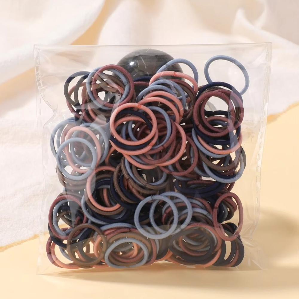100 ks/lot 2cm gumičky do vlasů barevné nylonové gumové lanko doplňky do vlasů pro panenky černé elastické gumičky do vlasů pro malé holčičky dárek