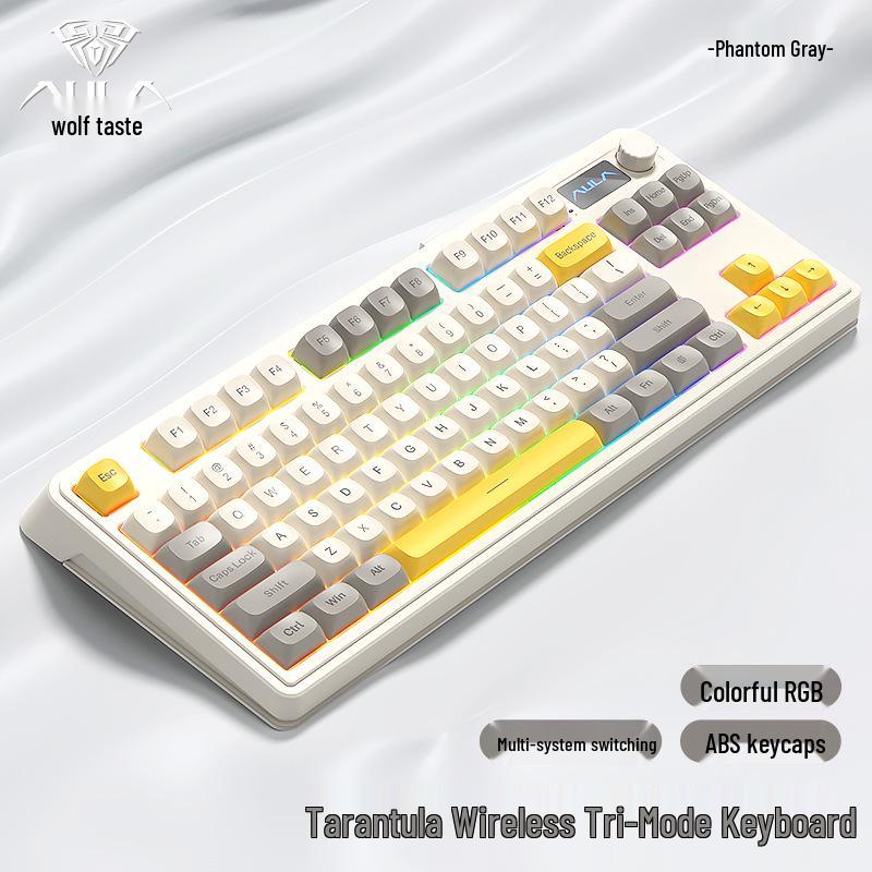 

Беспроводная механическая клавиатура Tarantula S99 с тремя режимами подключения, RGB-подсветкой и Bluetooth для игр и офиса.