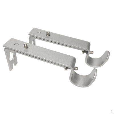 10-13cm Adjustable Curtain Rod Bracket Wall Mounted Drapery Pole Holder