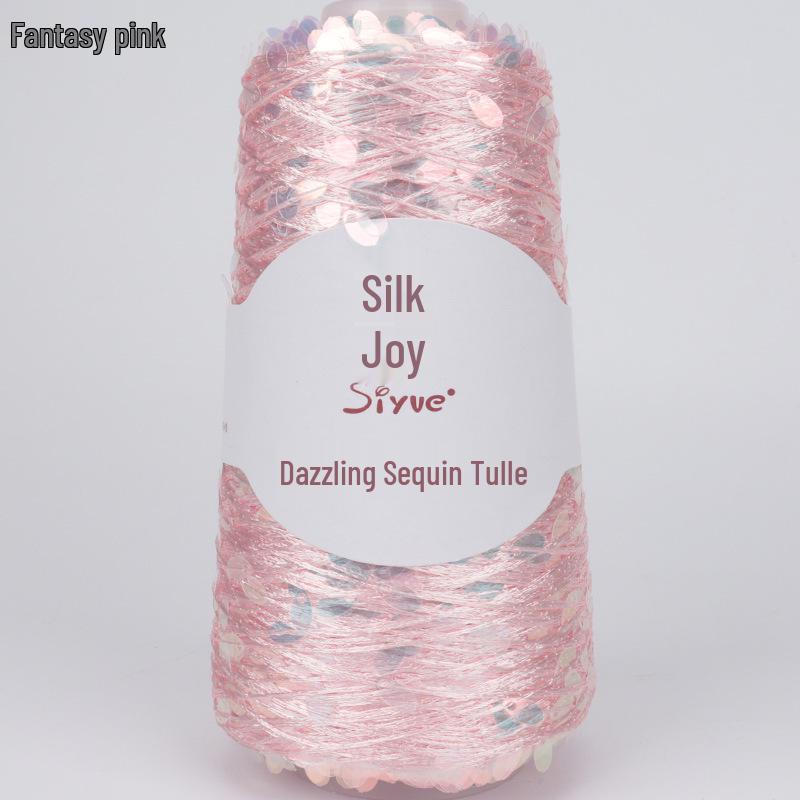 Siyue Silk Color Point Yarn: Dazzling Sequin Wool with Water Drop Sequins for DIY Hand Knitting