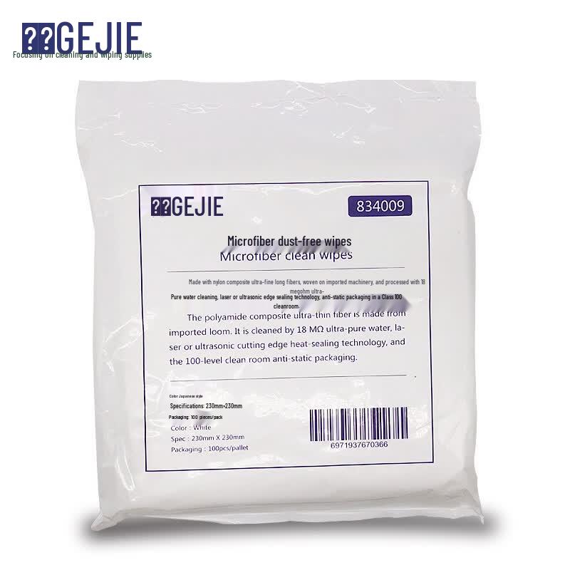 Gejie 834009 Микрофибровая безворсовая протирочная салфетка Класс 100