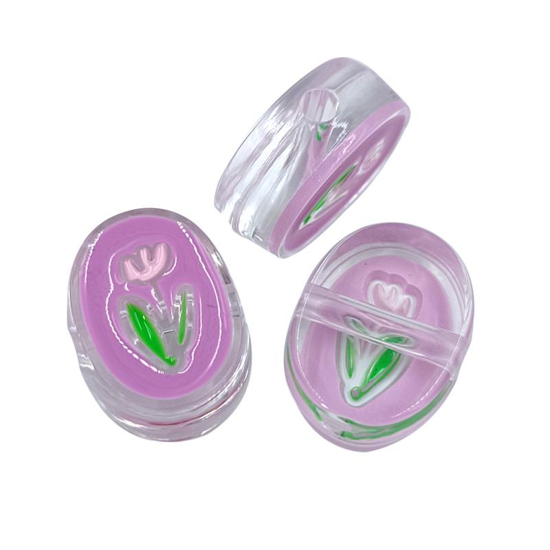 Kreativ für Schmuckherstellung 3 Stück Blume Hundeform Acrylperlen Anhänger Halskette Armband Großhandel DIY Fundstücke