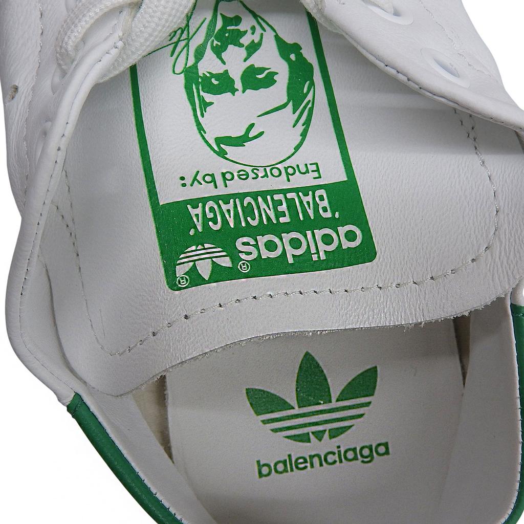 Pristine BALENCIAGA×adidas Sneakers Basse Stan Smith Pelle Donna 24.5 721836 Usate