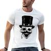 Victorian Skull With Monocle Tshirt Summer Holiday Casual Tee