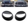 Car Front Headlight Trim Cover ABS Head Lights Lamps Frame Decorative Ring Trim for Jeep Wrangler JK 2007-2017