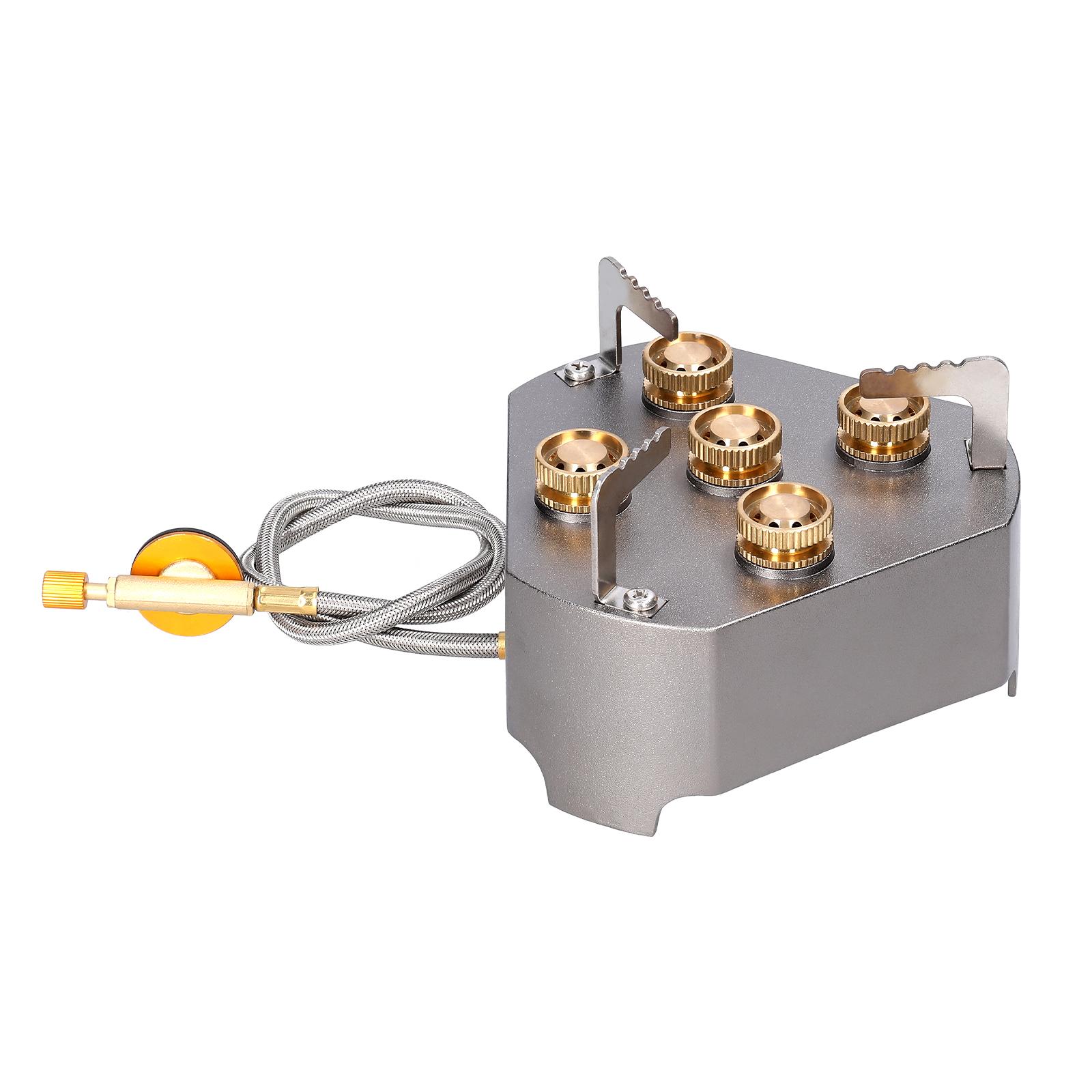 

Портативная 5-ти ячеистая походная плита 15800 Вт, газовая горелка высокой мощности, походная плита с регулировкой