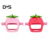Baby Teething Toy for Babies 0-24 Months Relieve Sore Gums with Strawberry Shape Teether Food-Grade Silicone Easy-to-Clean Teething Relief Toy Train